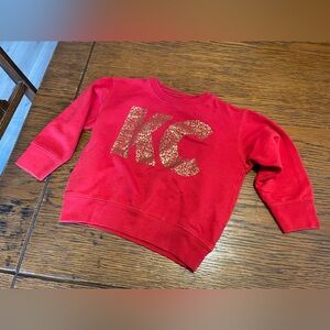 Vibrant Red Kids Sweatshirt with KC Design